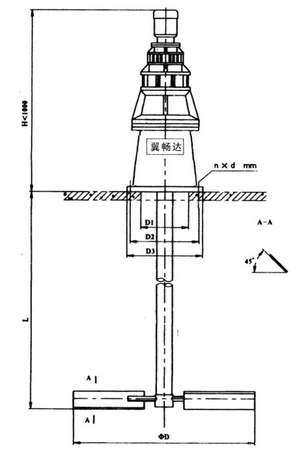 JBJ型槳式攪拌機結(jié)構(gòu)圖